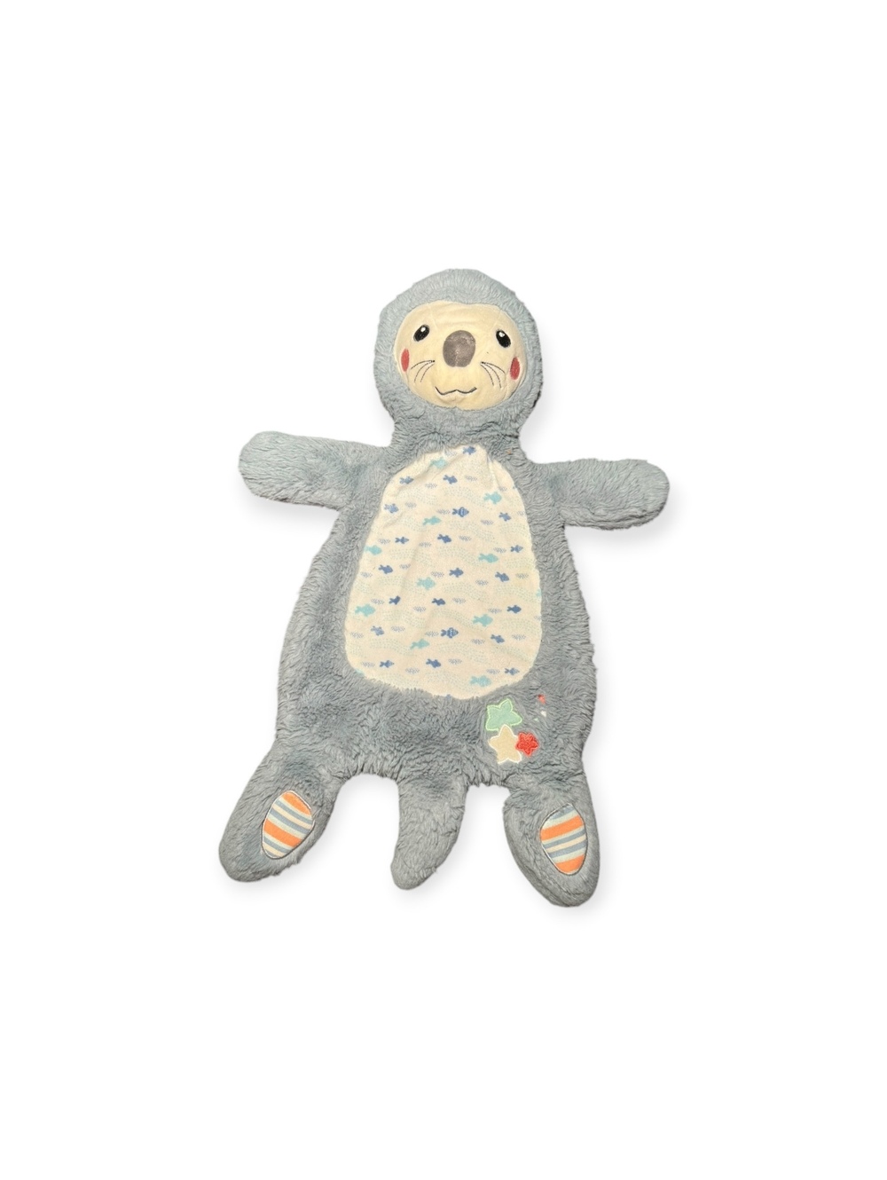 Douglas Baby Gray Sea Otter 20” Blanket Snuggle Baby Plush Lovey Cuddle Toy EUC